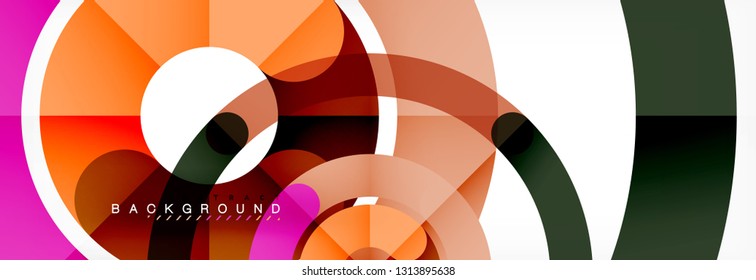 Circular lines design background, vector circle