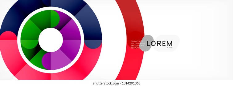 Circular lines design background, vector circle
