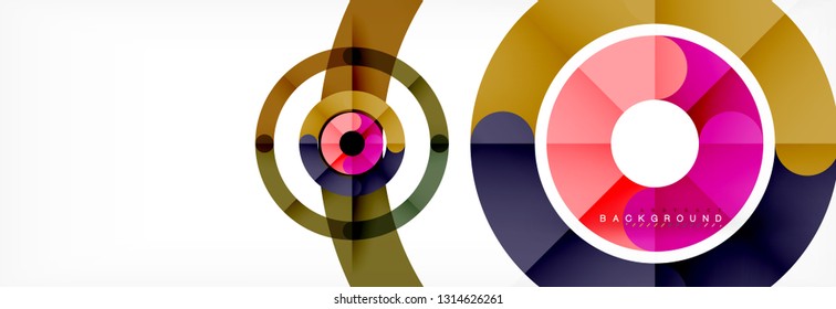 Circular lines design background, vector circle