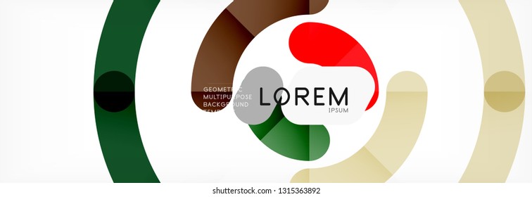 Circular lines design background, vector circle