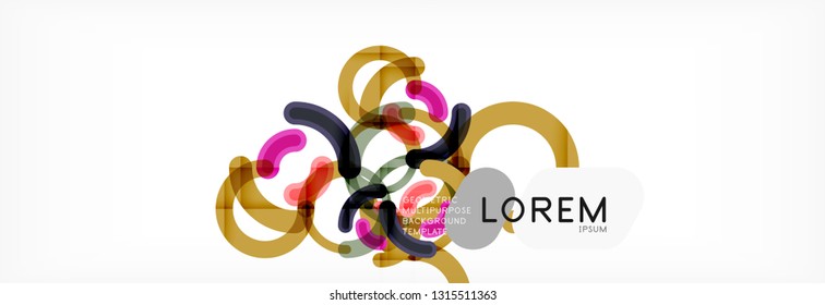 Circular lines design background, vector circle