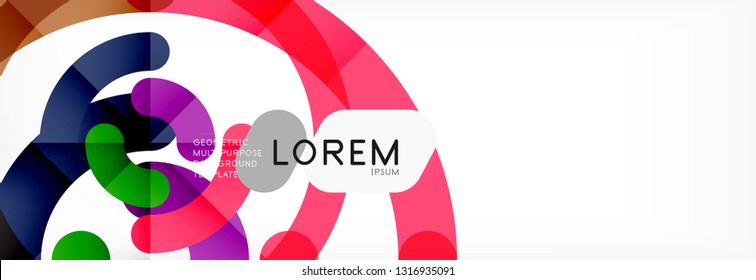 Circular lines design background, vector circle