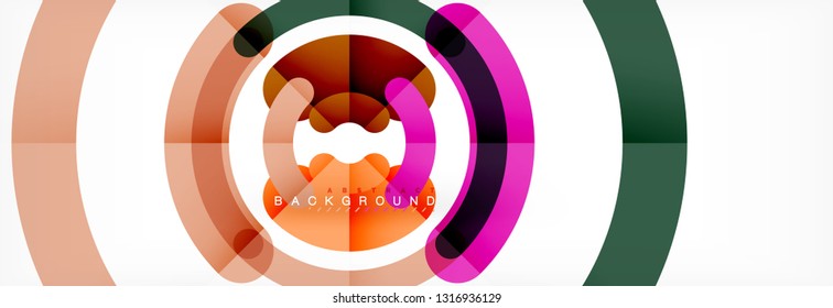 Circular lines design background, vector circle