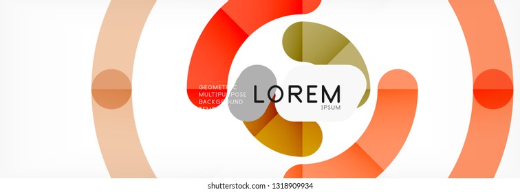 Circular lines design background, vector circle