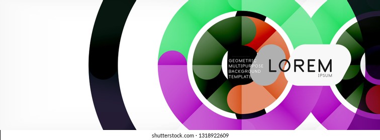 Circular lines design background, vector circle