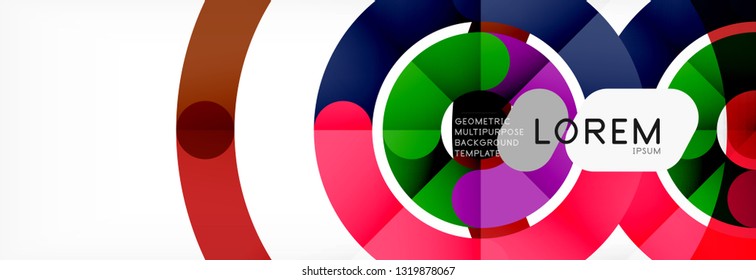 Circular lines design background, vector circle