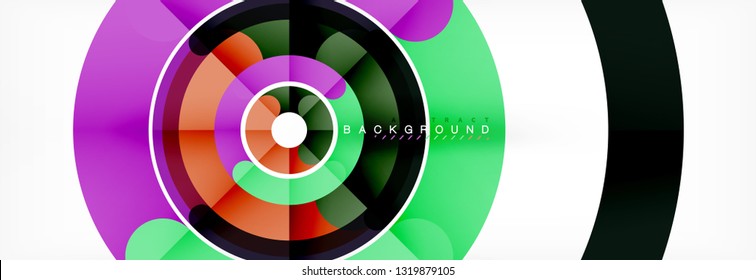 Circular lines design background, vector circle