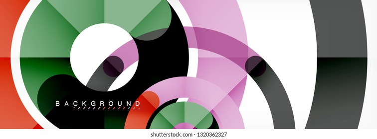 Circular lines design background, vector circle