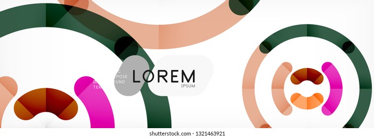 Circular lines design background, vector circle