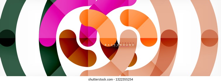 Circular lines design background, vector circle