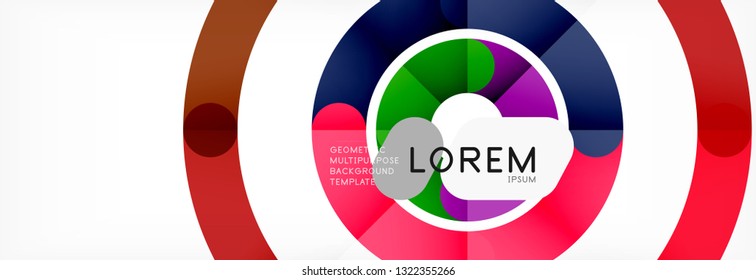 Circular lines design background, vector circle