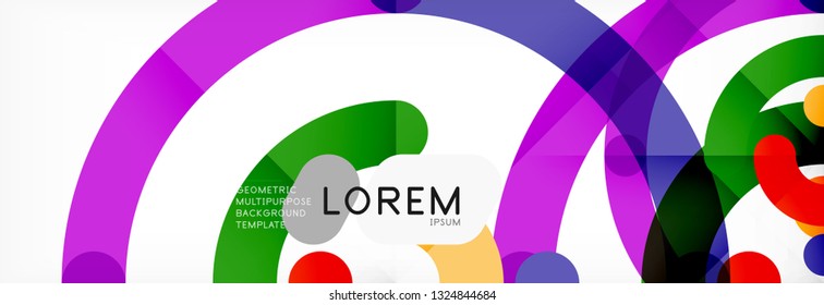 Circular lines design background, vector circle