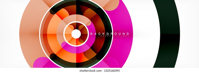 Circular lines design background, vector circle