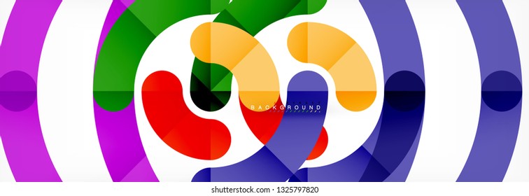 Circular lines design background, vector circle