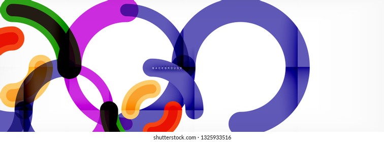 Circular lines design background, vector circle
