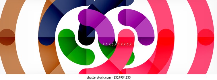 Circular lines design background, vector circle