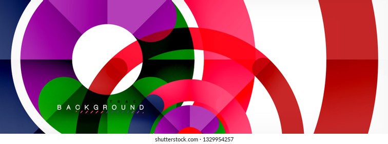 Circular lines design background, vector circle