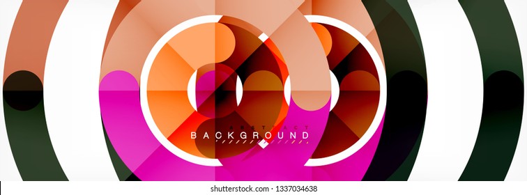 Circular lines design background, vector circle