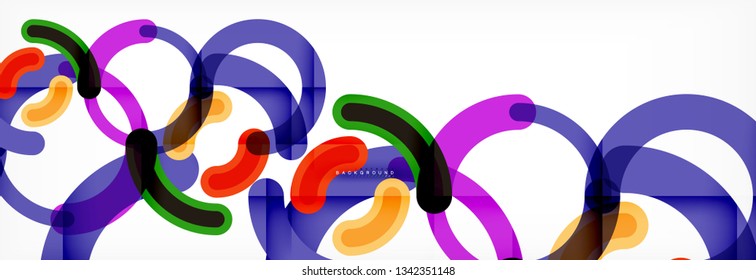 Circular lines design background, vector circle