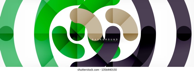 Circular lines design background, vector circle