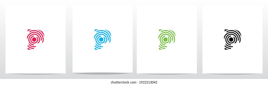 Circular Lines On Letter Logo Design P 