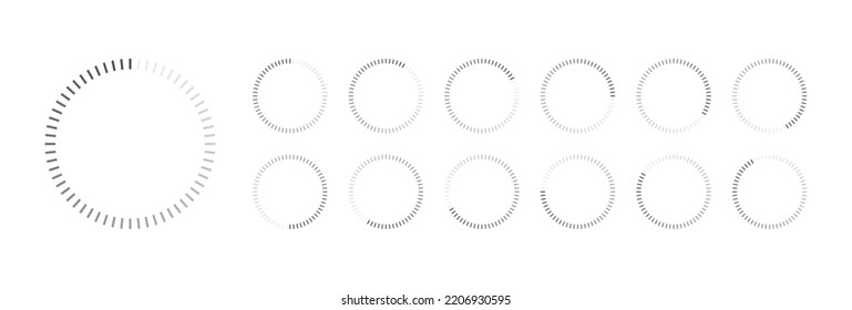 Circular Loading Buffering Icons Vector Video Ready for Animation Gif All Keyframes Frames Bufring Circle Waiting for Connection Buffer Preloader Download Symbol Easy Replace Color