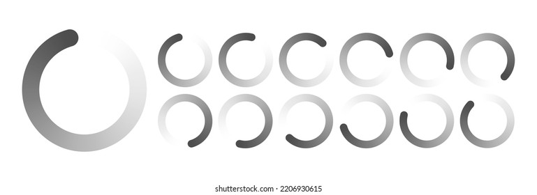 Circular Loading Buffering Icons Vector Video Ready for Animation Gif All Keyframes Frames Bufring Circle Waiting for Connection Buffer Preloader Download Symbol Easy Replace Color