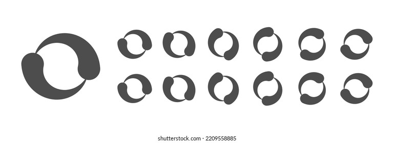 Circular Loading Buffering Icons Vector Video Ready For Animation Gif All Keyframes Frames Bufring Circle Waiting For Connection Buffer Preloader Download Symbol Easy Replace Color