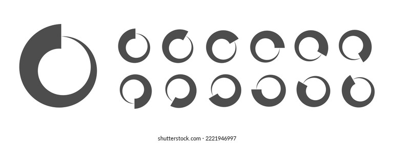 Circular Loading Buffering Icons Vector Video Ready for Animation Gif All Keyframes Frames Bufring Circle Waiting for Connection Buffer Preloader Download Symbol Easy Replace Color