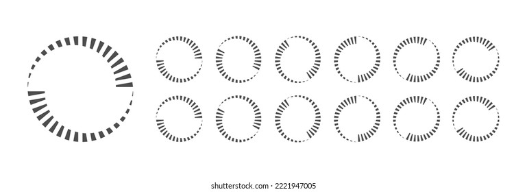 Circular Loading Buffering Icons Vector Video Ready for Animation Gif All Keyframes Frames Bufring Circle Waiting for Connection Buffer Preloader Download Symbol Easy Replace Color