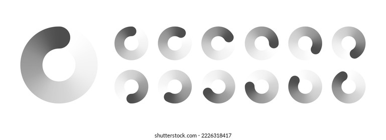Circular Loading Buffering Icons Vector Video Ready for Animation Gif All Keyframes Frames Bufring Circle Waiting for Connection Buffer Preloader Download Symbol Easy Replace Color