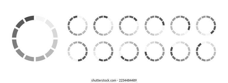 Circular Loading Buffering Icons Vector Video Ready for Animation Gif All Keyframes Frames Bufring Circle Waiting for Connection Buffer Preloader Download Symbol Easy Replace Color