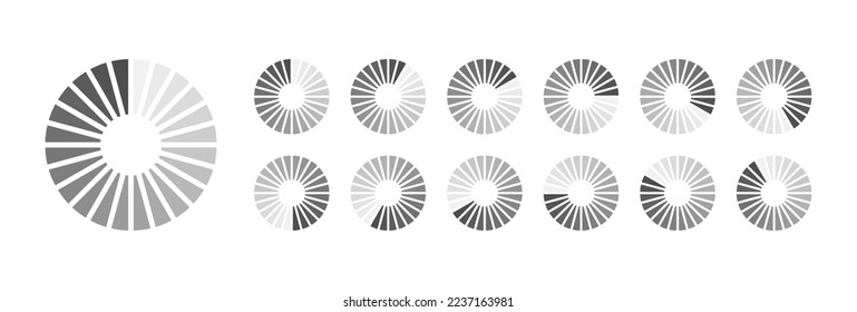 Circular Loading Buffering Icons Vector Video Ready for Animation Gif All Keyframes Frames Bufring Circle Waiting for Connection Buffer Preloader Download Symbol Easy Replace Color