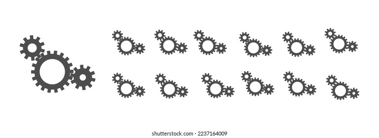 Circular Loading Buffering Icons Vector Video Ready for Animation Gif All Keyframes Frames Bufring Circle Waiting for Connection Buffer Preloader Download Symbol Easy Replace Color