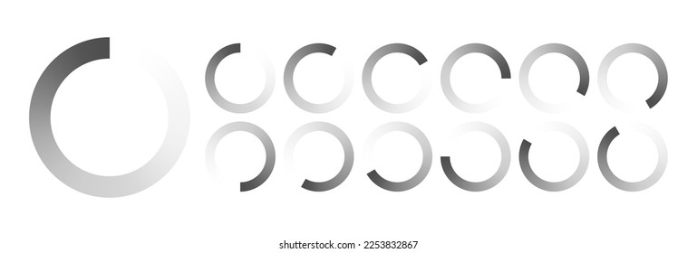 Circular Loading Buffering Icons Vector Video Ready for Animation Gif All Keyframes Frames Bufring Circle Waiting for Connection Buffer Preloader Download Symbol Easy Replace Color