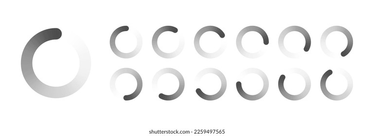 Circular Loading Buffering Icons Vector Video Ready for Animation Gif All Keyframes Frames Bufring Circle Waiting for Connection Buffer Preloader Download Symbol Easy Replace Color