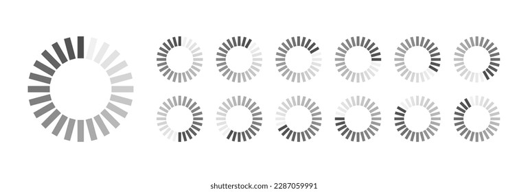 Circular Loading Buffering Icons Vector Video Ready for Animation Gif All Keyframes Frames Bufring Circle Waiting for Connection Buffer Preloader Download Symbol Easy Replace Color