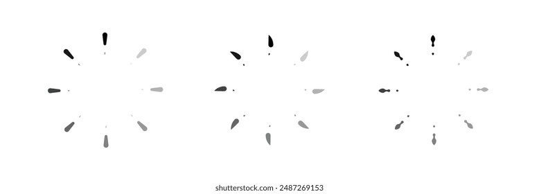 Circular Loading Buffering Icons Vector Video Ready for Animation Gif All Keyframes Frames  Buffering Circle Waiting for Connection Buffer Pre-loader Download Symbol. Buffering icon. Eps 10.