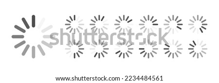 Circular Loading Buffering Icons Vector Video Ready for Animation Gif All Keyframes Frames Bufring Circle Waiting for Connection Buffer Preloader Download Symbol Easy Replace Color