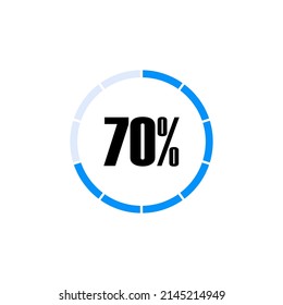 Circular loading scale with percentage number vector graphics
