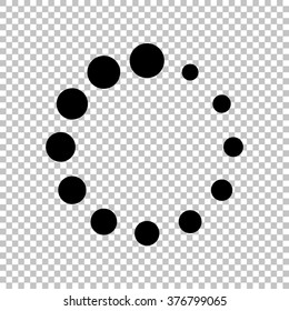 Circular loading sign. Flat style icon on transparent background