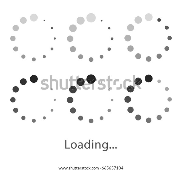 Circular Loading Sign Gray Isolated On: vector de stock (libre de ...