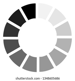Circular loading sign, isolated on white background, illustration.