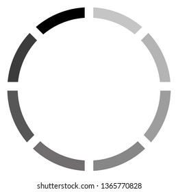 Circular loading sign, isolated on white background, illustration.