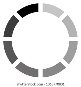Circular loading sign, isolated on white background, illustration.