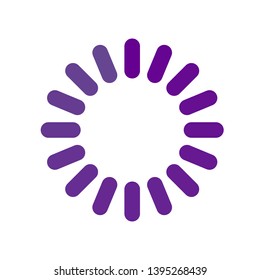 Circular loading sign, isolated on white background, vector illustration