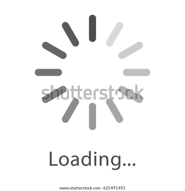 Circular Loading Sign Isolated On White Stock Vector (Royalty Free ...