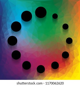 Circular loading sign. Vector. Flat style black icon on white.