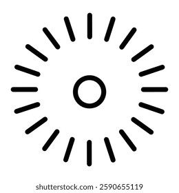 Circular Loading Spinner with Lines Indicating Processing, Waiting, and Digital Progress