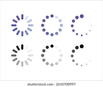 Circular Loading Spinners in various style